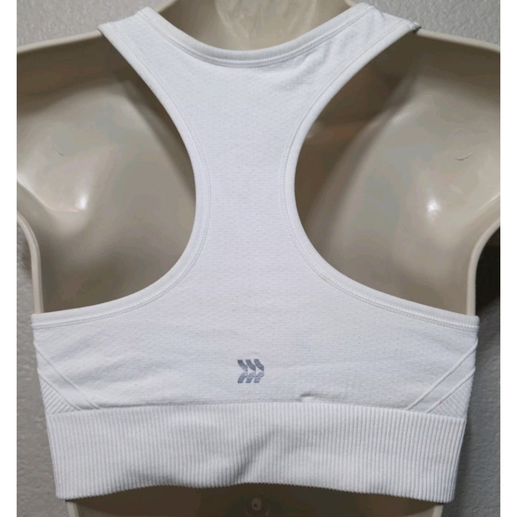 All In Motion High Support Sports Bra White Racerback Seamless L NWT - Picture 3 of 5